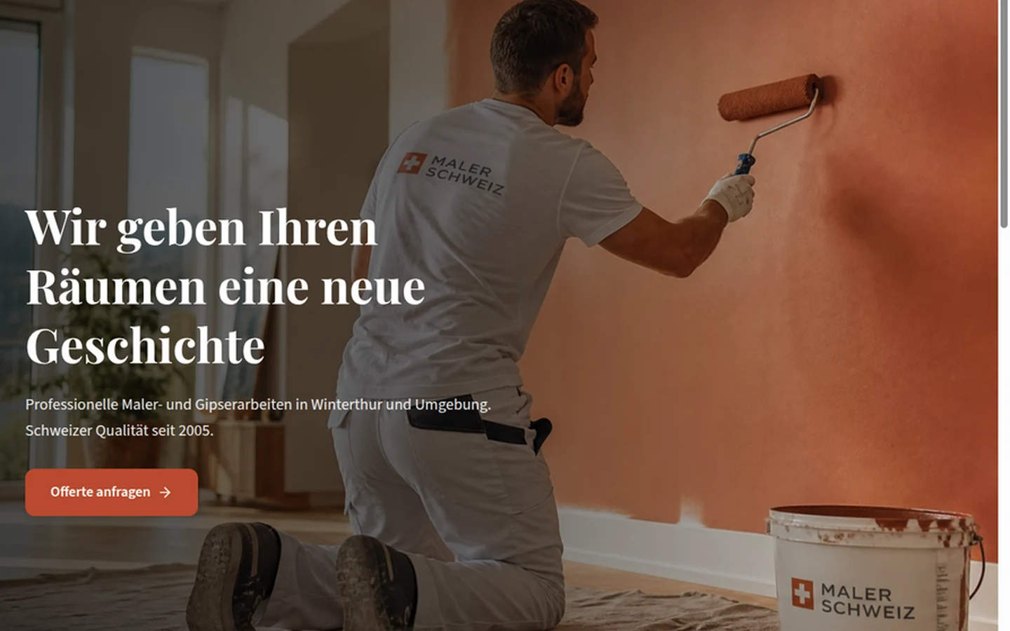 Fiktive Demo-Website: Maler & Gipser Malermeister Müller